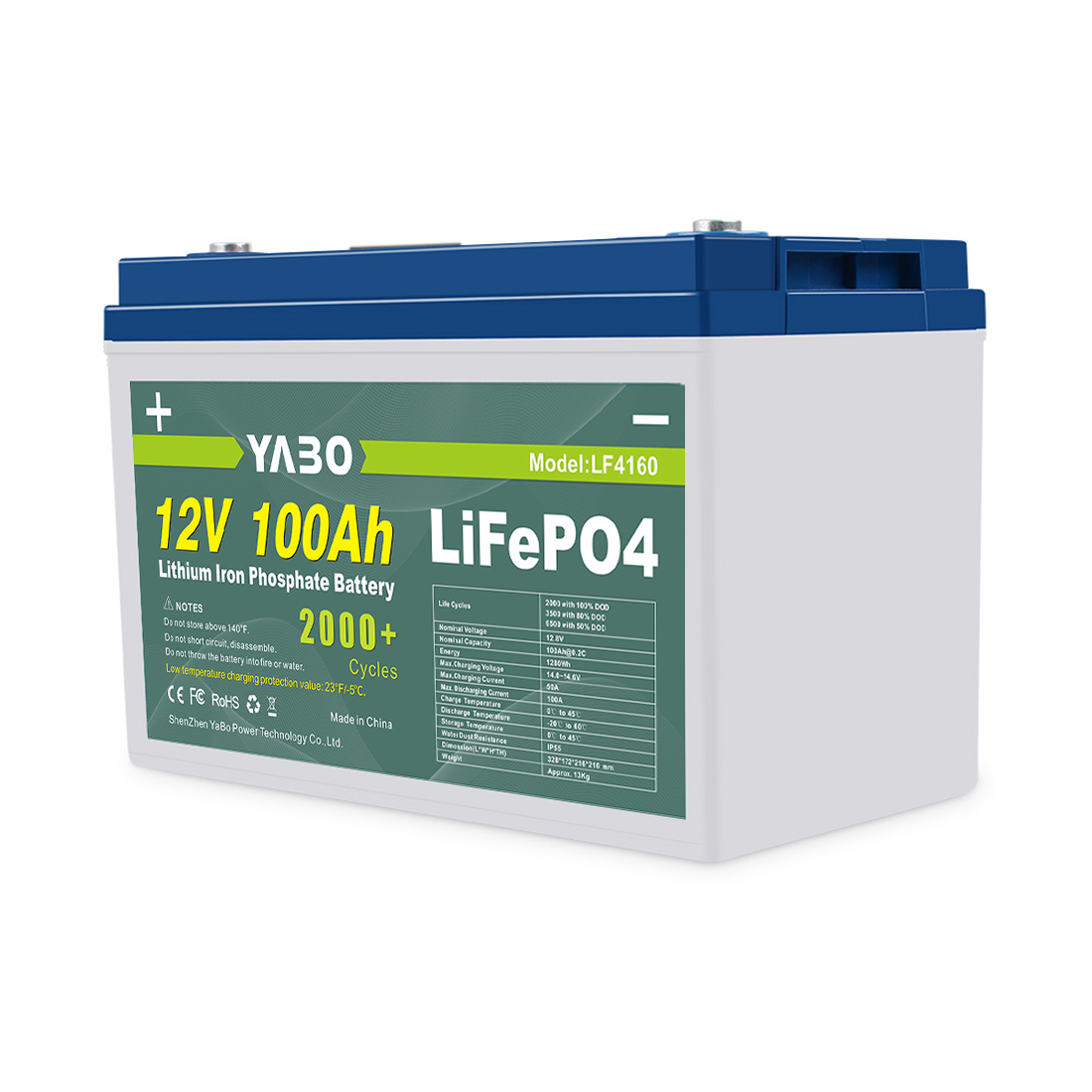 12V 100Ah Long Cycles LiFePO4 Battery Packs